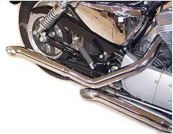 '04〜XLショートターンアウトマフラー　新品未使用　クロームメッキ 51IAZZBor0L.jpg_BO30,255,255,